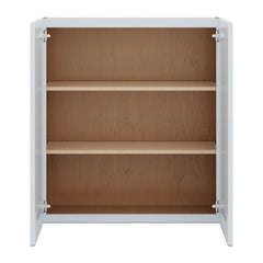 J&K White Shaker S8 Double Door Wall Cabinet - 33" W x 36" H