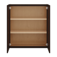 J&K Java Coffee S1 Double Door Wall Cabinet - 33" W x 36" H