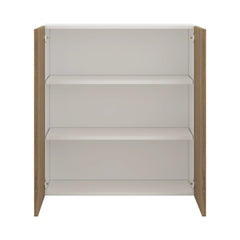 Modernform Cabinet Walnut 33" W X 36" H X 12" D Double Door Wall Cabinet