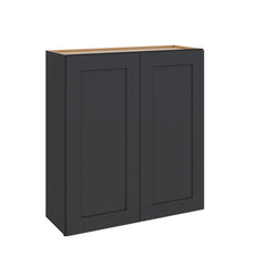 Modernform Cabinet Onyx Black Shaker 33" W X 36" H X 12" D Double Door Wall Cabinet