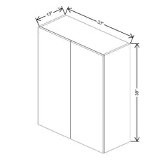 Fabuwood Ovela Catalina Ida 1 33" W X 39" H X 13" D Double Door Wall Cabinet