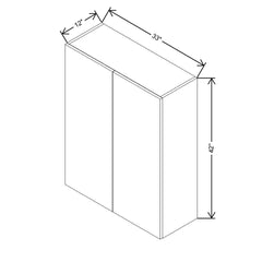 CNC Concord Park Ave White 33" W X 42" H Double Door Wall Cabinet