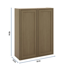 J&K Hazel H8 Double Door Wall Cabinet - 33" W x 42" H