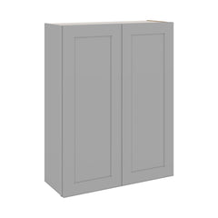 J&K Castle Grey S5 Double Door Wall Cabinet - 33" W x 42" H