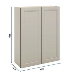 J&K Pebble B6 Double Door Wall Cabinet - 33" W x 42" H