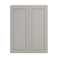 CNC Luxor 5-Piece Misty Grey 33" W X 42" H Double Door Wall Cabinet