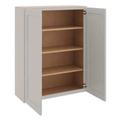 CNC Luxor 5-Piece Misty Grey 33" W X 42" H Double Door Wall Cabinet