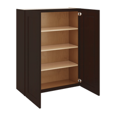 J&K Java Coffee S1 Double Door Wall Cabinet - 33" W x 42" H