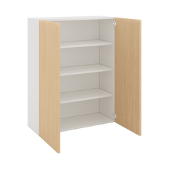 Modernform Cabinet Natural Oak 33" W X 42" H X 12" D Double Door Wall Cabinet