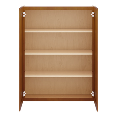 J&K Mocha Glazed K10 Double Door Wall Cabinet - 33" W x 42" H