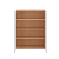 Modernform Cabinet Gloss White 33" W X 42" H X 12" D Double Door Wall Cabinet