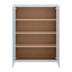 J&K White Shaker S8 Double Door Wall Cabinet - 33" W x 42" H