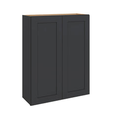 Modernform Cabinet Onyx Black Shaker 33" W X 42" H X 12" D Double Door Wall Cabinet