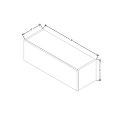 CNC Concord Park Ave Ocean 36" W X 12" H Horizontal Wall Cabinet