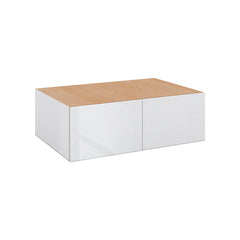 Modernform Cabinet Gloss White 36" W X 12" H X 24" D Double Door Wall Cabinet
