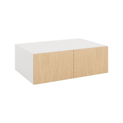 Modernform Cabinet Natural Oak 36" W X 12" H X 24" D Double Door Wall Cabinet