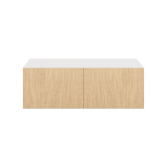 Modernform Cabinet Natural Oak 36" W X 12" H X 24" D Double Door Wall Cabinet