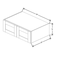 Fabuwood Allure Galaxy Dove 36"W X 12"H X 24"D Wall