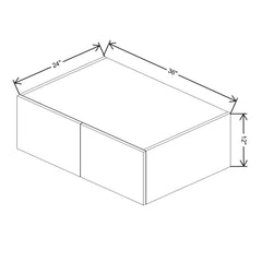 Fabuwood Illume Catalina Bianco Gloss 2 24" Deep Wall