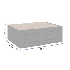 J&K Castle Grey S5 Refrigerator Wall Cabinet - 36" W x 12" H x 27" D