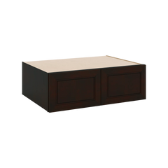 J&K Espresso K8 Refrigerator Wall Cabinet - 36" W x 12" H x 27" D