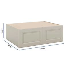 J&K Pebble B6 Refrigerator Wall Cabinet - 36" W x 12" H x 27" D