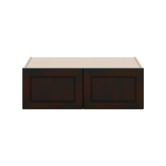 J&K Espresso K8 Refrigerator Wall Cabinet - 36" W x 12" H x 27" D