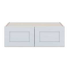 J&K White Shaker S8 Refrigerator Wall Cabinet - 36" W x 12" H x 27" D