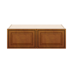 J&K Mocha Glazed K10 Refrigerator Wall Cabinet - 36" W x 12" H x 27" D