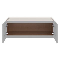 J&K Castle Grey S5 Refrigerator Wall Cabinet - 36" W x 12" H x 27" D