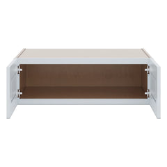 J&K White Shaker S8 Refrigerator Wall Cabinet - 36" W x 12" H x 27" D