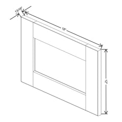 J&K Almond S2 Dummy Door Panel 18" W x 12" H