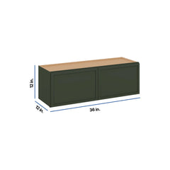 Modernform Cabinet Slim Sage Green 36" W X 12" H X 12" D Double Door Wall Cabinet