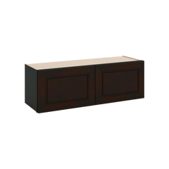 J&K Espresso K8 Double Door Wall Cabinet - 36" W x 12" H