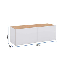 Modernform Cabinet Matte White 36" W X 12" H X 12" D Double Door Wall Cabinet