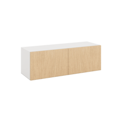 Modernform Cabinet Natural Oak 36" W X 12" H X 12" D Double Door Wall Cabinet