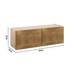 J&K Butterscotch B8 Double Door Wall Cabinet - 36" W x 12" H