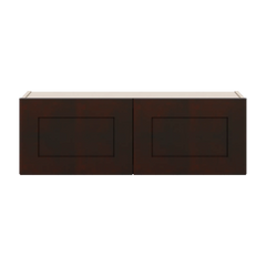 J&K Java Coffee S1 Double Door Wall Cabinet - 36" W x 12" H