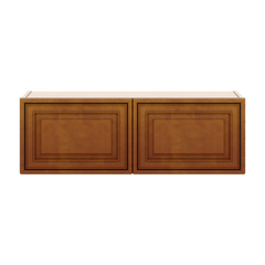 J&K Mocha Glazed K10 Double Door Wall Cabinet - 36" W x 12" H