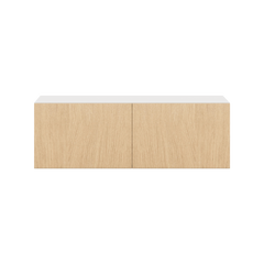 Modernform Cabinet Natural Oak 36" W X 12" H X 12" D Double Door Wall Cabinet