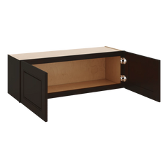 J&K Espresso K8 Double Door Wall Cabinet - 36" W x 12" H