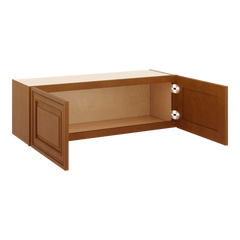 J&K Mocha Glazed K10 Double Door Wall Cabinet - 36" W x 12" H