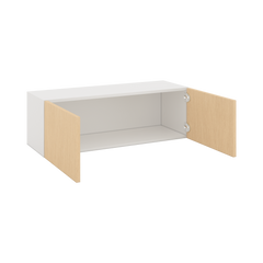 Modernform Cabinet Natural Oak 36" W X 12" H X 12" D Double Door Wall Cabinet