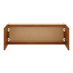 J&K Mocha Glazed K10 Double Door Wall Cabinet - 36" W x 12" H