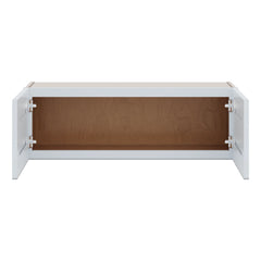 J&K White Shaker S8 Double Door Wall Cabinet - 36" W x 12" H