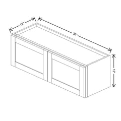 Wolf Classic York White Paint 36"W X 12"H Wall Cabinet