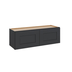 Modernform Cabinet Onyx Black Shaker 36" W X 12" H X 12" D Double Door Wall Cabinet