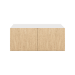 Modernform Cabinet Natural Oak 36" W X 15" H X 24" D Double Door Wall Cabinet