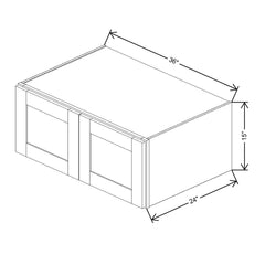 Fabuwood Allure Echo Mint Green 36" W X 15" H X 24" D Double Door Wall Cabinet