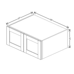 J&K Almond S2 Refrigerator Wall Cabinet - 36" W x 15" H x 27" D